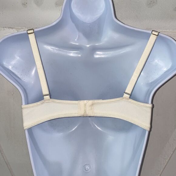 Soma Shadow Balconette Bra Off White Dotted Overlay Underwire Bra Size 34 D - Picture 6 of 9